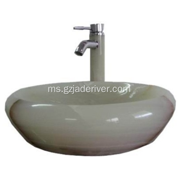 Mewah Lihat Jade Stone Bathroom Sink Bowl